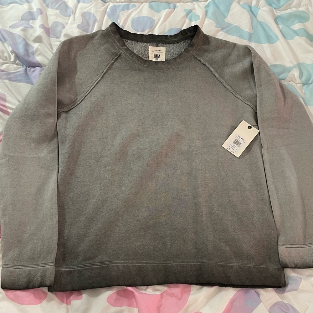 Billabong black salt washed one of a kind sweatshirt